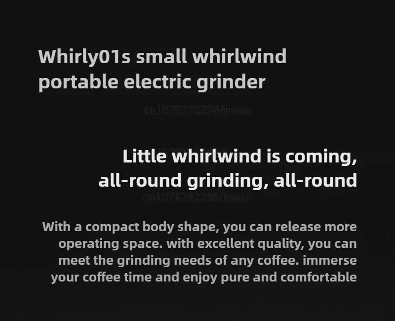 Automatic Hand-Brew Coffee Bean Grinder, Compact Home Use Electric Grinder