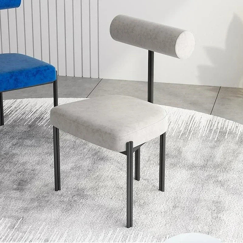 Blue Leisure Dining Chair with Backrest Ideal for Home Use