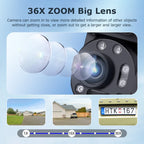 36x Zoom Solar WIFI Outdoor Security Camera