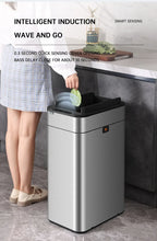 15L Smart White Trash Bin with Automatic Lid