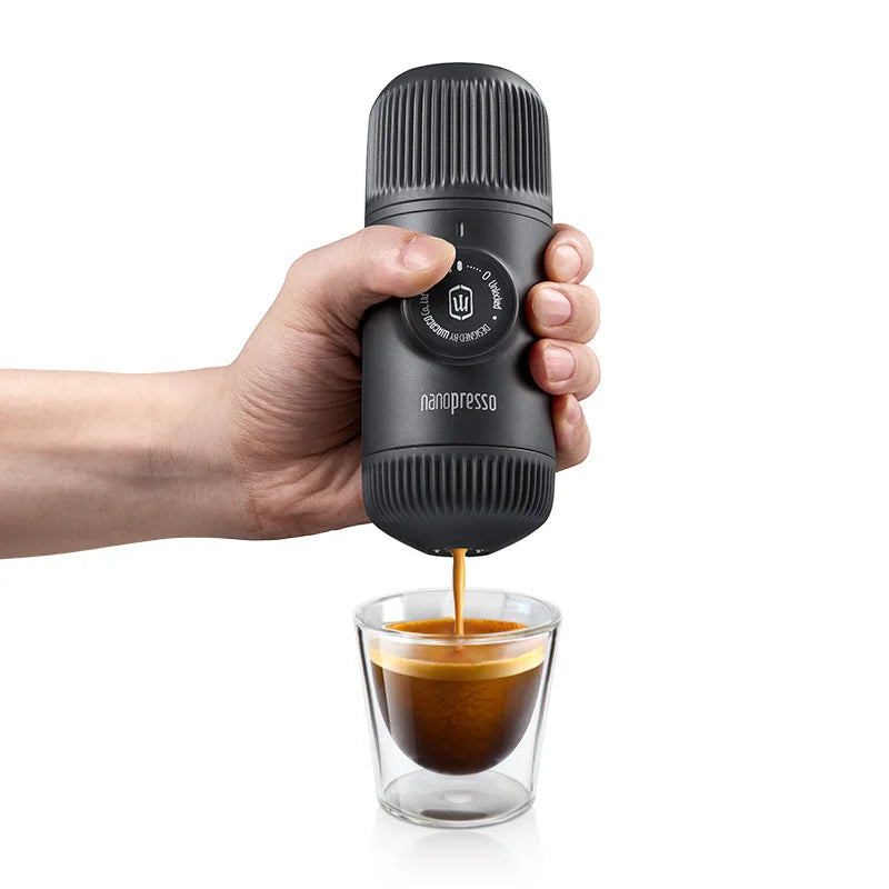 Portable Espresso Machine with 18 Bar Pressure – Nanopresso Handheld Coffee Maker for Travel & Camping