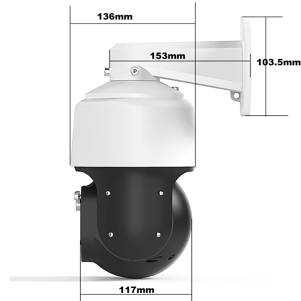 360° Outdoor IP Camera with AI Tracking & Wiper