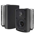 Heavy Duty 200W Waterproof Outdoor Speakers 4" 2-Way Wall Mount Set with Brackets 12V