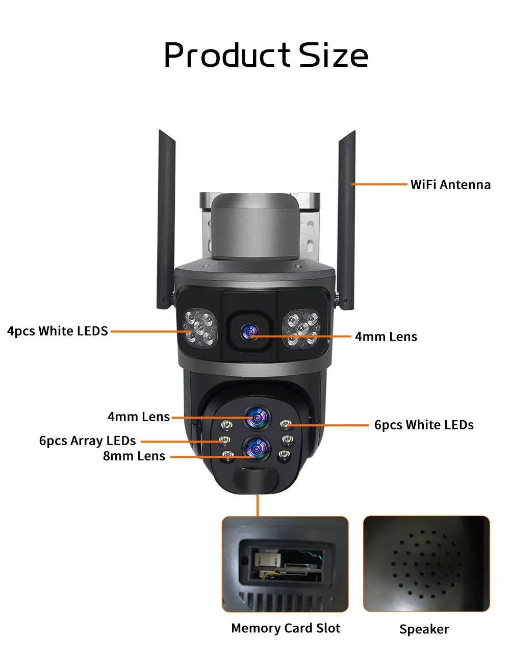 Wireless 4G Outdoor Camera with Solar Panel, 10X Zoom & AI Auto-Tracking