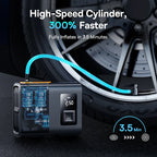 Cordless Air Compressor for Cars, Bikes, Balls, 6000mAh