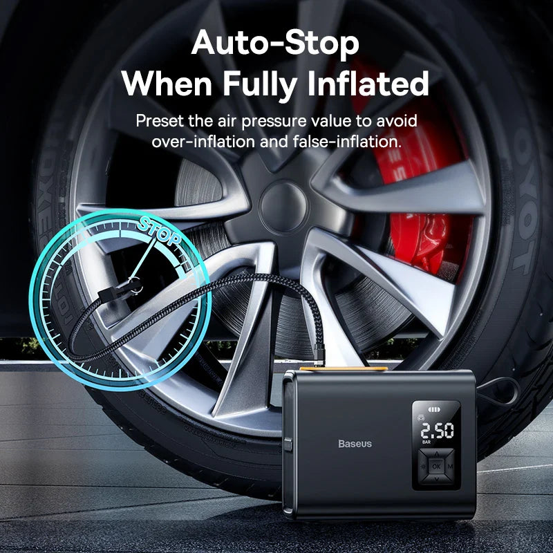 Cordless Air Compressor for Cars, Bikes, Balls, 6000mAh