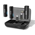 2-in-1 Wireless Lapel Mic for iPhone, Android, DSLR, USB-C/Lightning