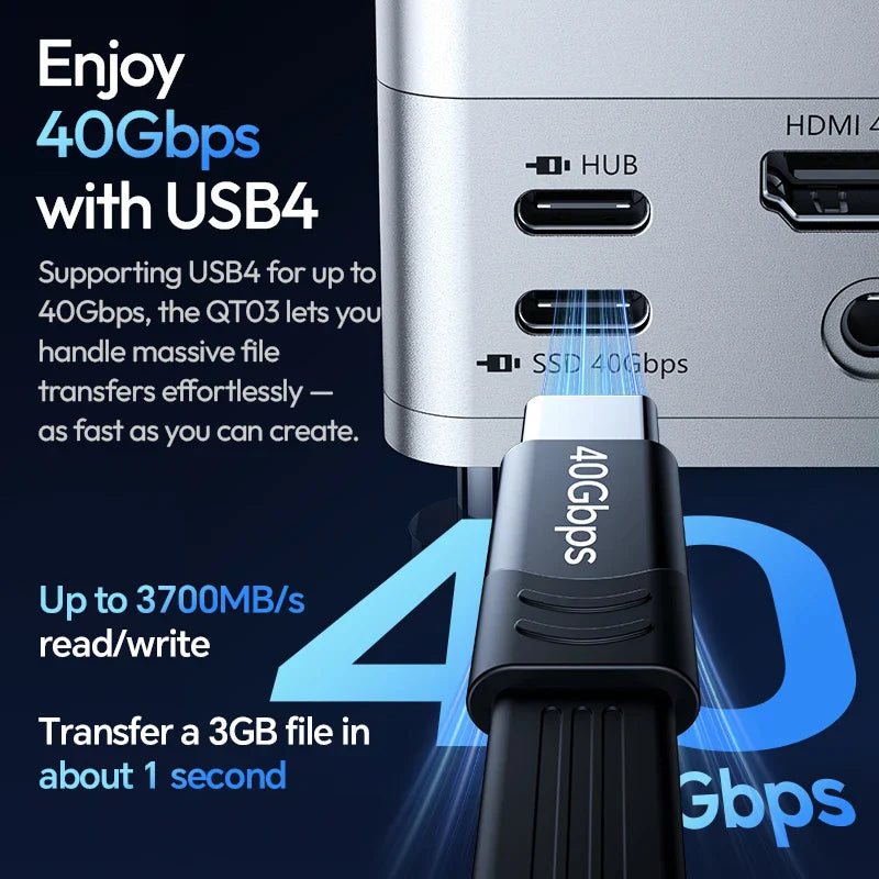 USB-C Docking Station with SSD Enclosure – 2-in-1 Minimalist Setup