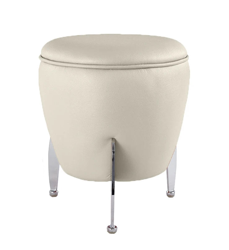 Minimalist Leather Changing Stool Small Space-Friendly Seat for Dressing Room or Office Reception