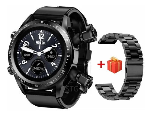 2-in-1 Smartwatch with Built-in TWS Earbuds & Fitness Tracking