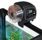 Electronic Aquarium Feeder with Adjustable Portion Control and Large Capacity Black