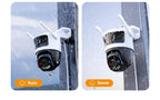 8MP Dual Lens Outdoor WiFi Camera with Night Vision
