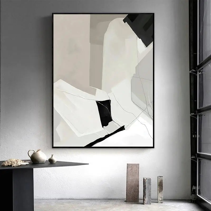 2-Piece Abstract Canvas Wall Art Set with Black Frame