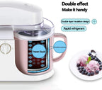 Double Barrel Ice Cream Maker with 1L Capacity – Homemade Yogurt & Frozen Dessert Machine