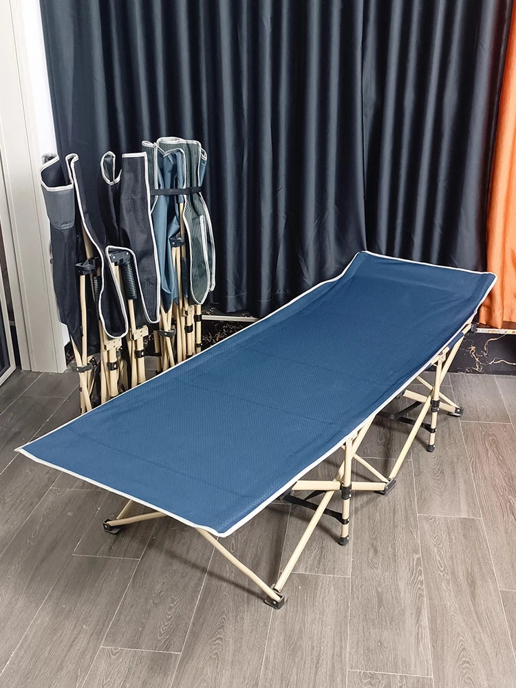 Portable Folding Bed Single Person Recliner for Office Nap & Outdoor Camping
