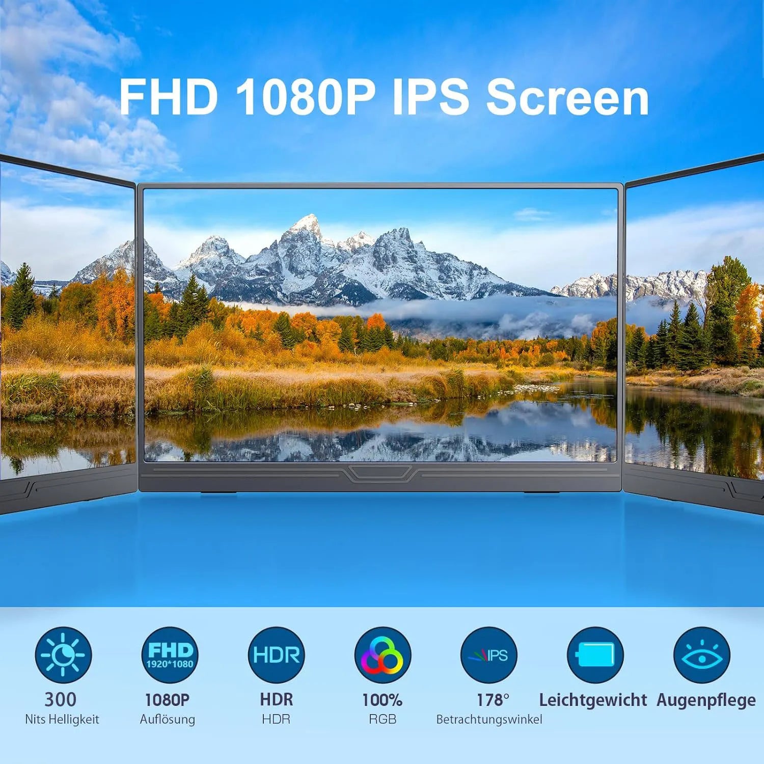 15.6" USB-C Touch Monitor – IPS, HDR10, Built-in Speakers