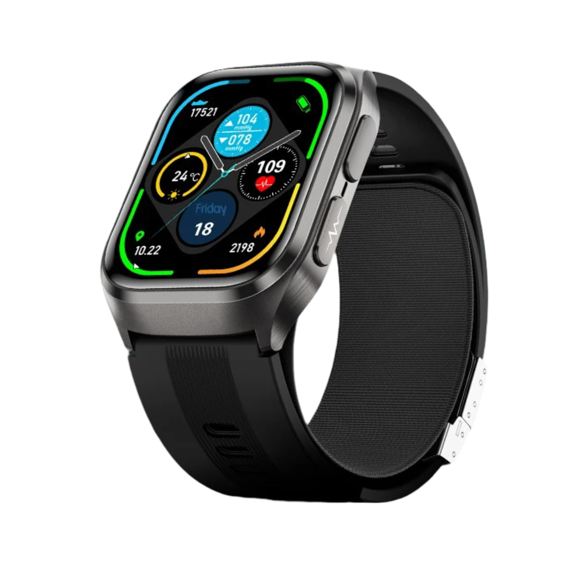 2.06" AMOLED Smartwatch with ECG, Uric Acid & Lipid Monitoring – NFC Enabled