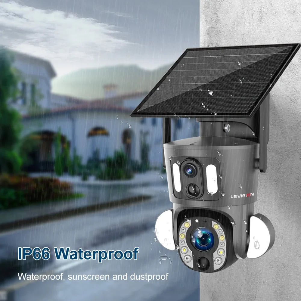 Outdoor Smart Camera with Dual Lens and Auto Tracking