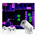 Wireless HD Gaming Projector with Controllers, 64GB Card & WiFi