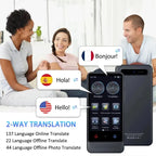 Smart M12 Travel Translator 137 Languages, Offline Mode, Photo Translation, 4" IPS Screen