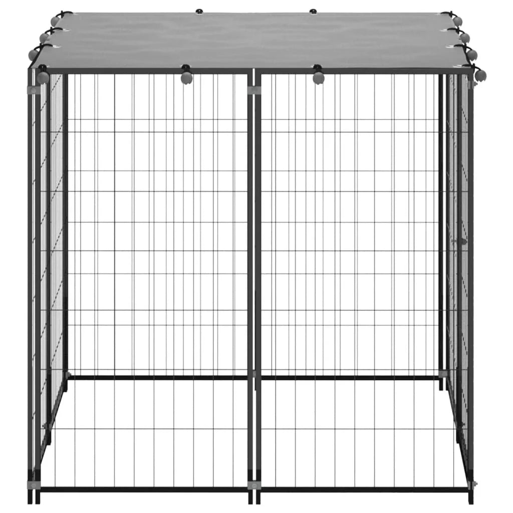 Portable Outdoor Pet Enclosure with Roof – Steel Frame, 110x110x110cm