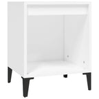 2-Piece White Bedside Table Set – Compact Bedroom Storage with Drawers, 40x35x50cm