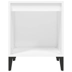 2-Piece White Bedside Table Set – Compact Bedroom Storage with Drawers, 40x35x50cm