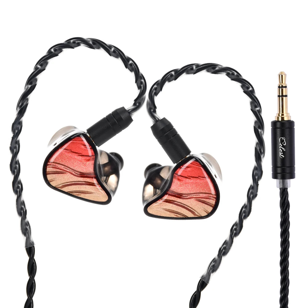 10mm Dynamic + BA Wired Earphones with Mic, In-Ear Design