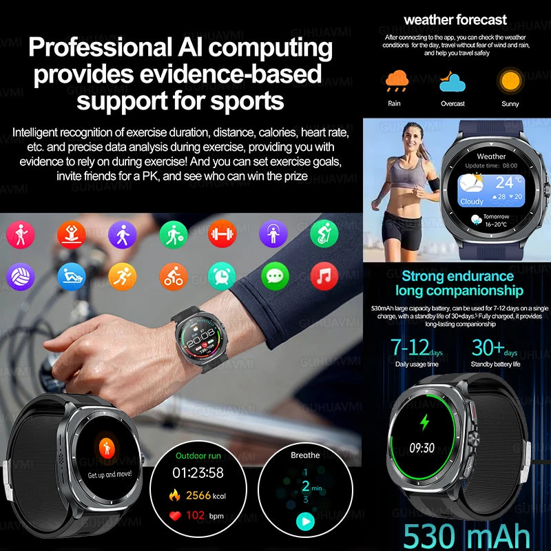 1.43” AMOLED Smartwatch with AI Health Tracking