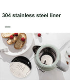 1.7L Electric Kettle with Retro Thermometer Fast Boiling, Stainless Steel, 1800W