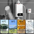 5500W Tankless Water Heater LCD Display, IPX4 Waterproof, With Accessories