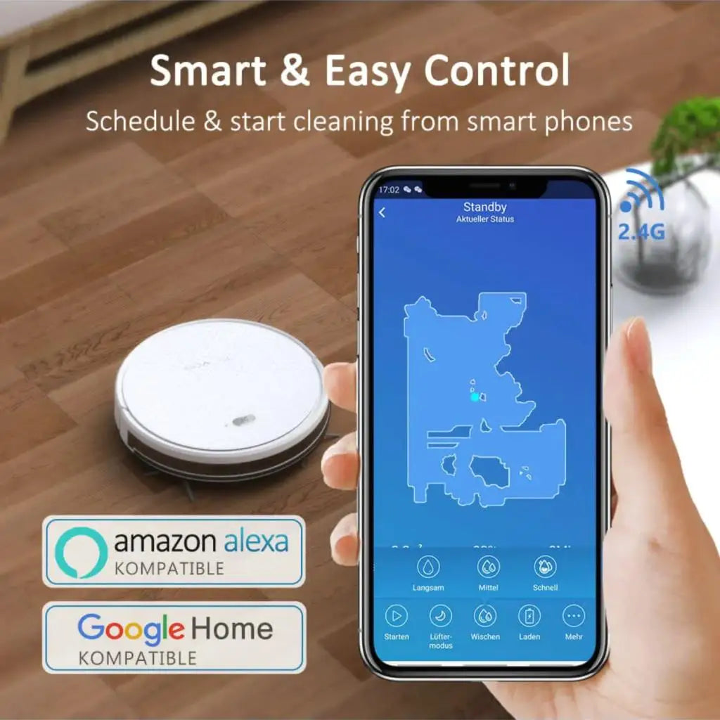 2-in-1 Smart Robot Vacuum & Mop with App Control
