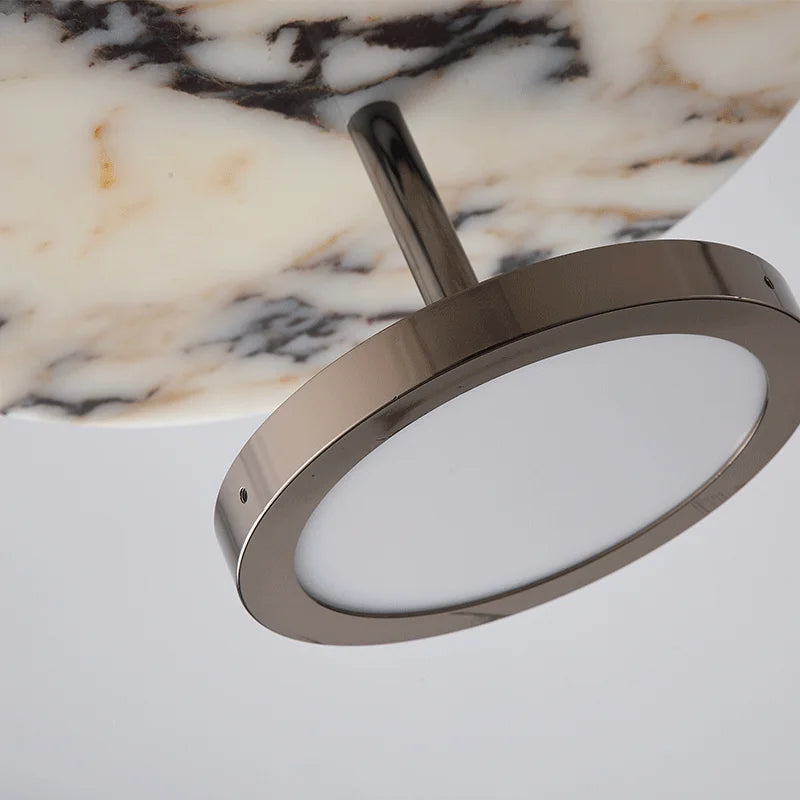 Modern Round Stone LED Pendant Lamp for Bedroom