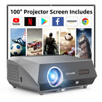 Portable 4K Home Cinema Projector Auto Focus WiFi