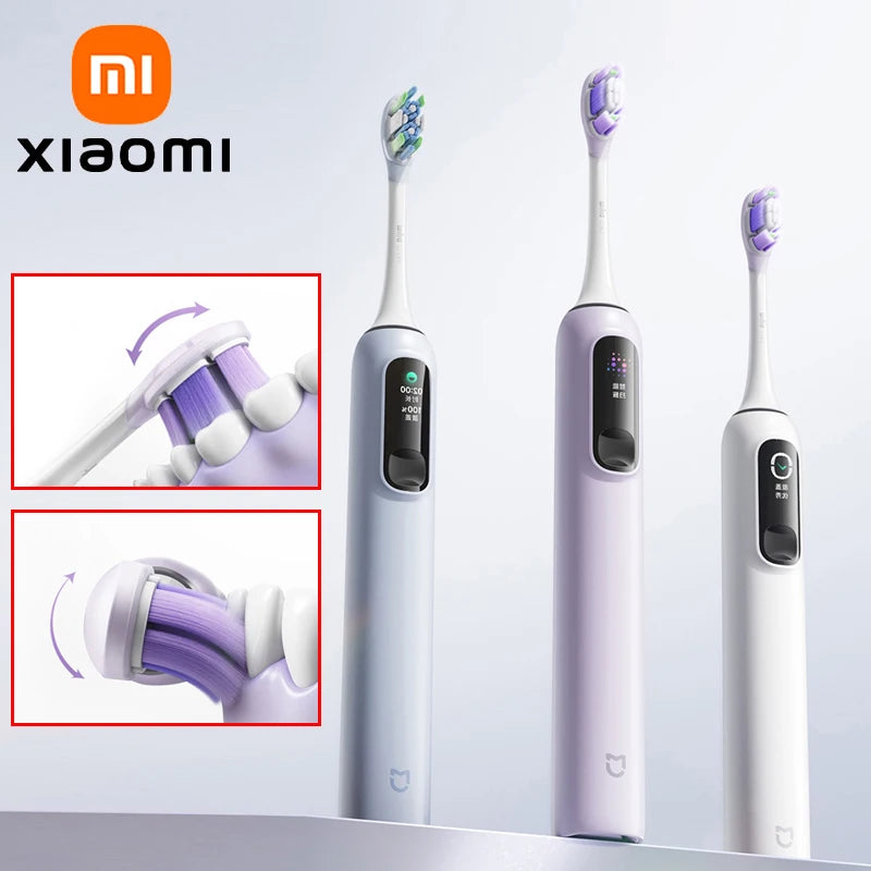 Smart Sonic Toothbrush with Display – 4 Cleaning Modes, 180-Day Battery, Travel Lock, Purple