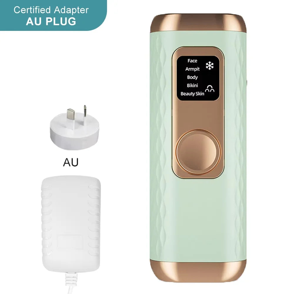 Portable IPL Laser Hair Removal Device – Painless, Cordless, 3-Speed green AU