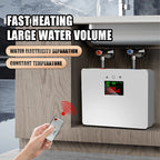 Compact Electric Water Heater for Bathroom & Kitchen, Adjustable Temperature