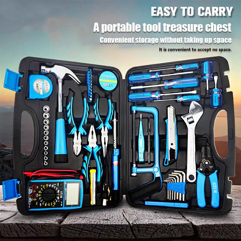 17-Piece Electrician Tool Kit with Multimeter & Storage Box