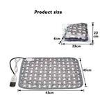 Cordless Gray Pet Heating Mat – Warm Waterproof Pad 45x45cm