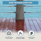 10-Pack Marine-Grade Wire Balustrade Kit with Turnbuckles