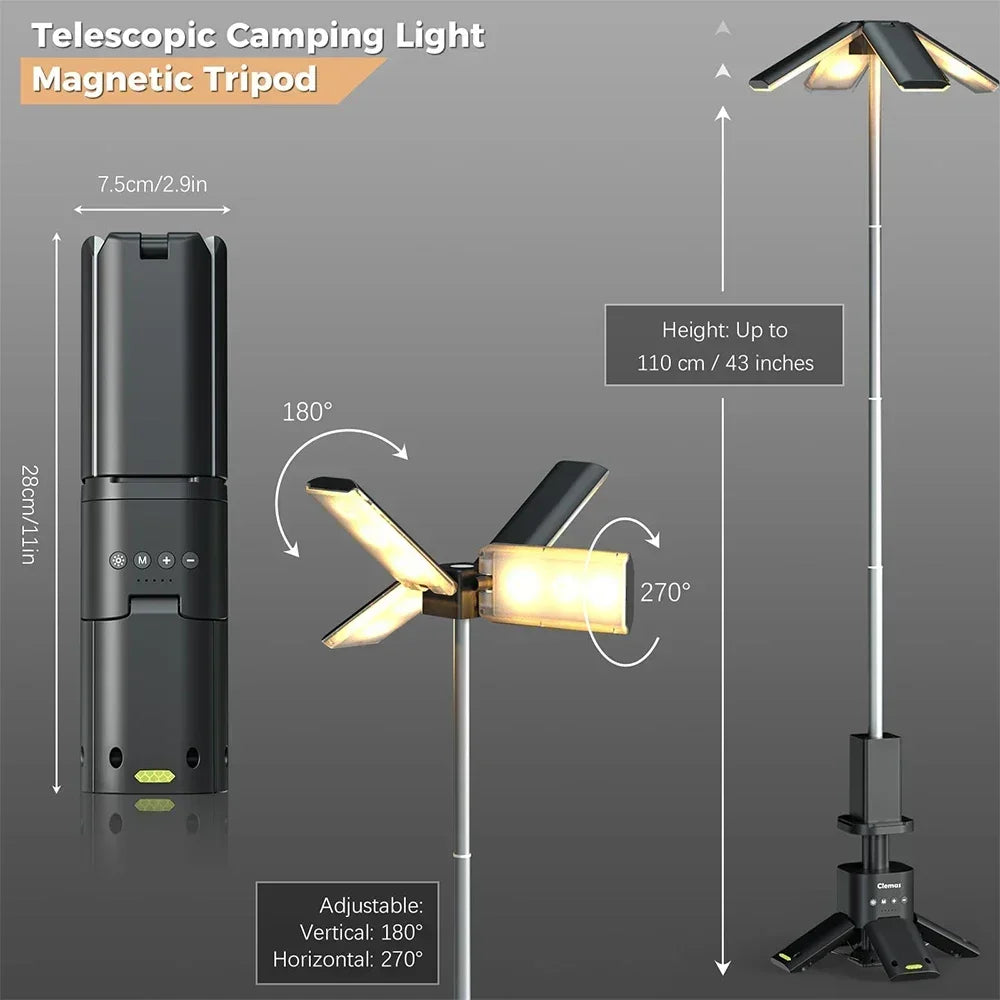 Waterproof Outdoor Lantern with Power Bank and Brightness Control
