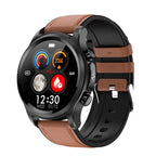 Fitness Smartwatch ECG Blood Pressure Heart Rate Brown Skin Strap