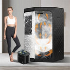 Home Spa Steam Sauna Kit with Dual Accessories Black