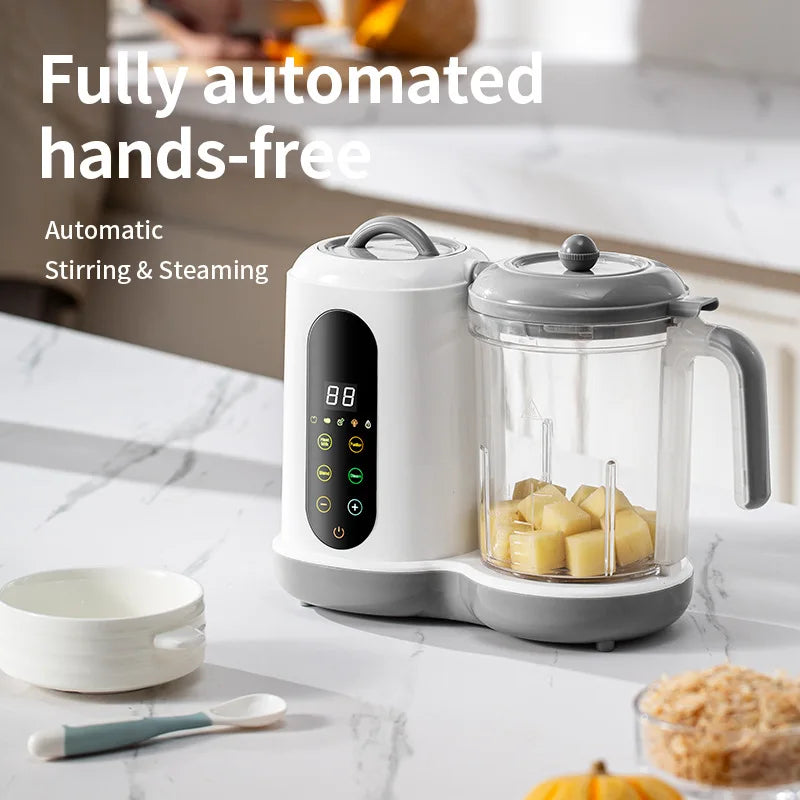2-in-1 Food Processor and Steamer with Digital Display – Blender, Grinder and Cooker