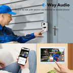 10" WiFi Video Doorbell System with 2-Wire Setup