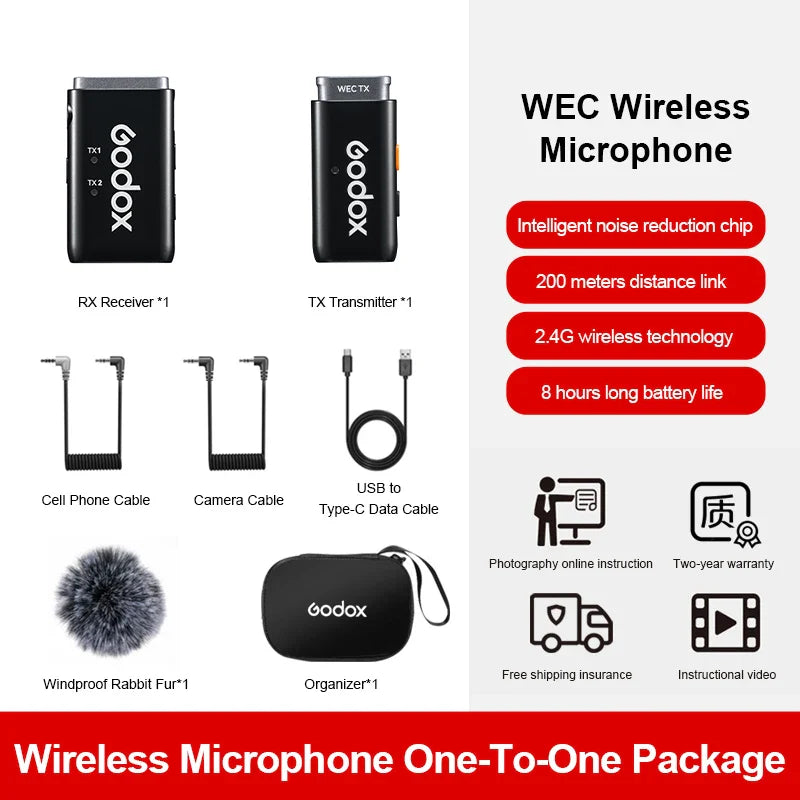 Portable Wireless Mic System for Streaming and Vlogging