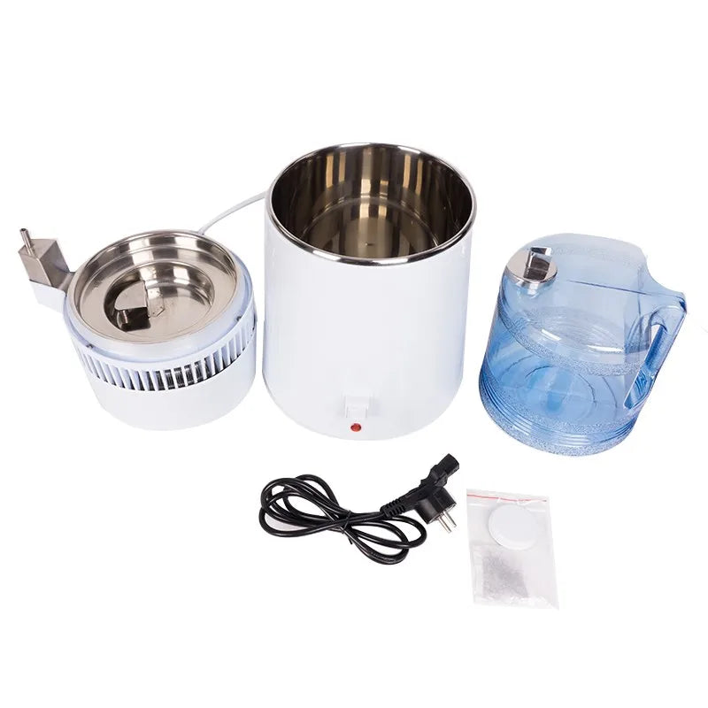 Home Water Distiller Machine with Automatic Shut-Off 220V Blanc