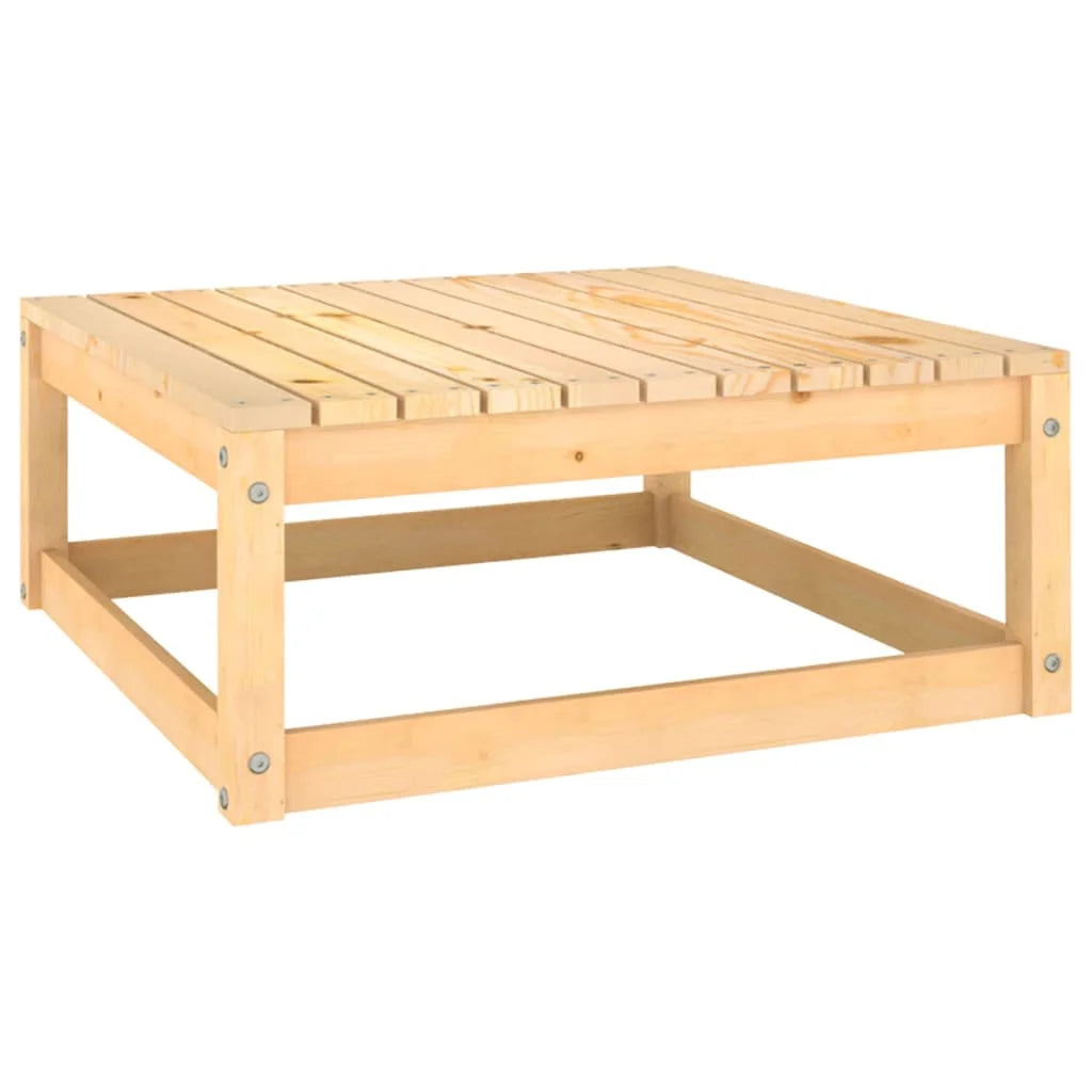 Modular Outdoor Footstool with Anthracite Cushion – Solid Pinewood Frame 70x70cm