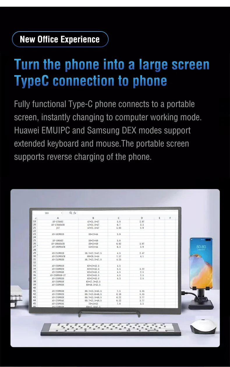 10.5-Inch Portable Monitor 1280P HDR Display for Laptop or Console
