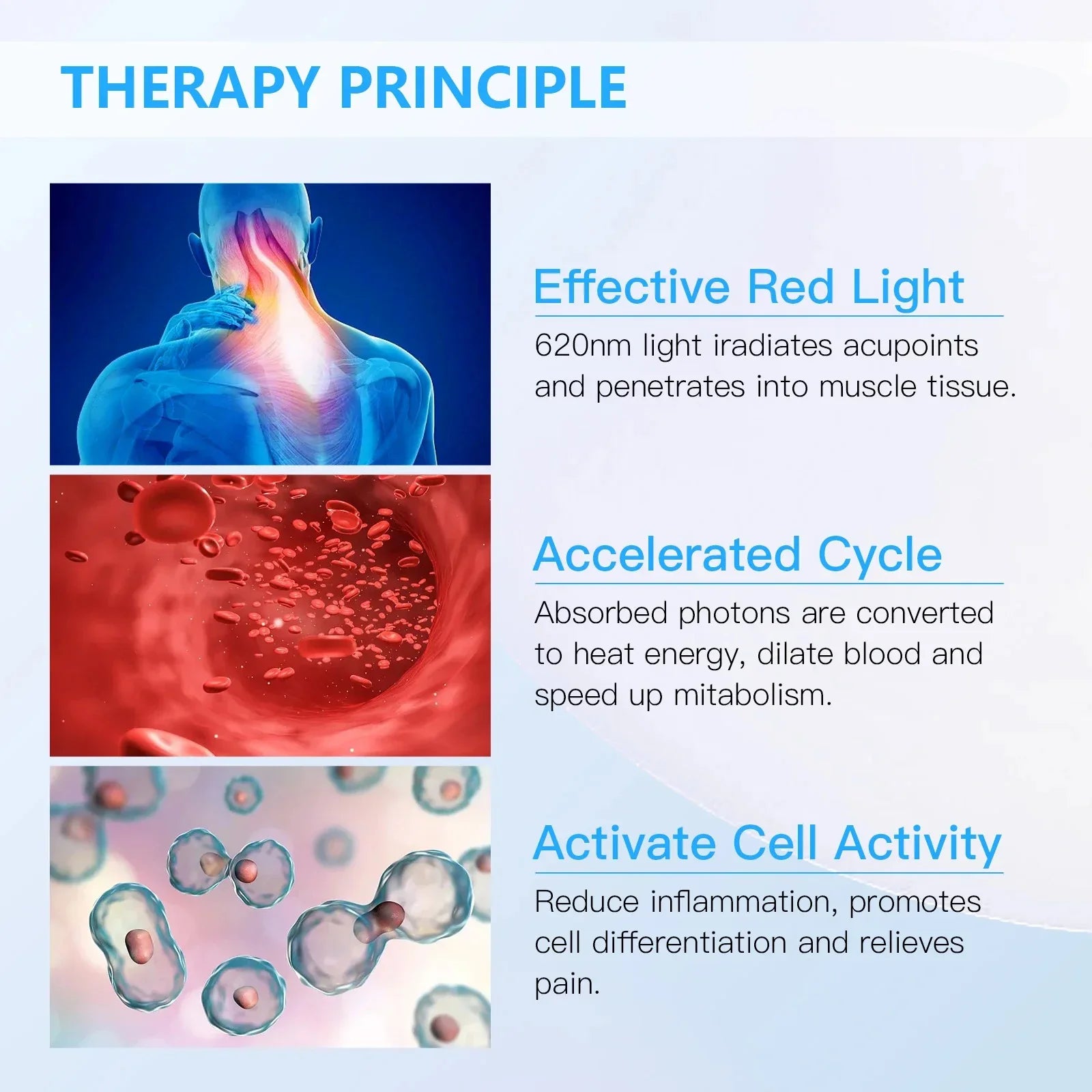 Portable Red & Infrared Light Therapy Device for Pain Relief
